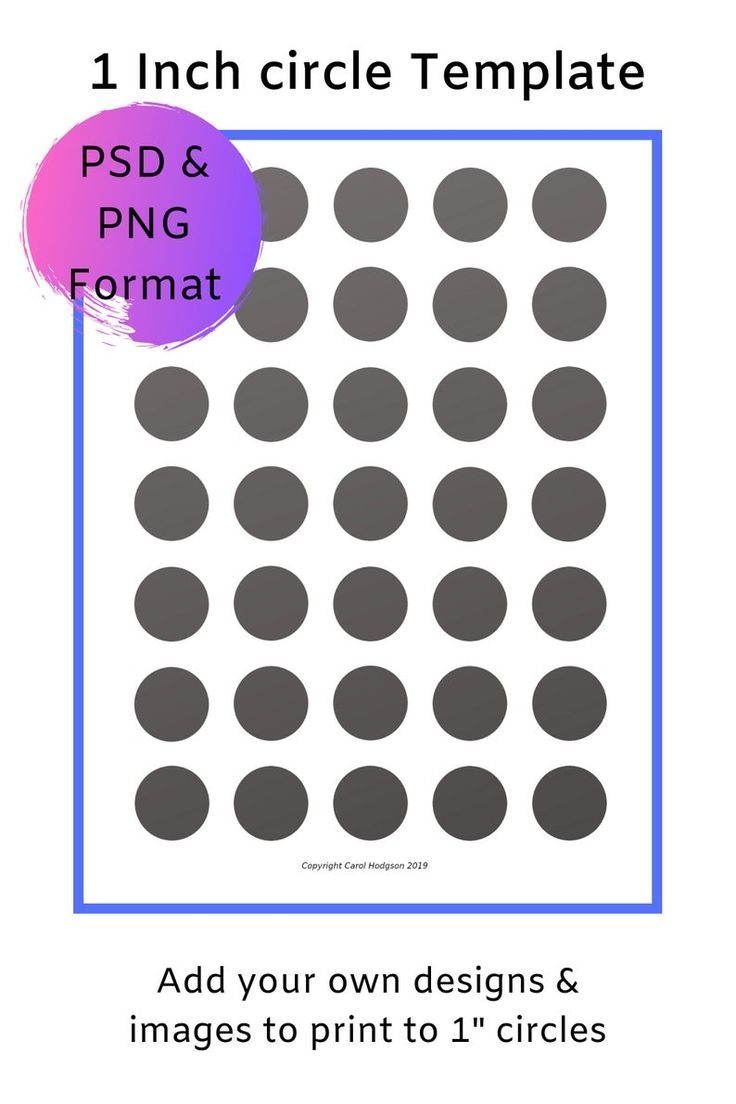 Blank 1in Circle Template Printable