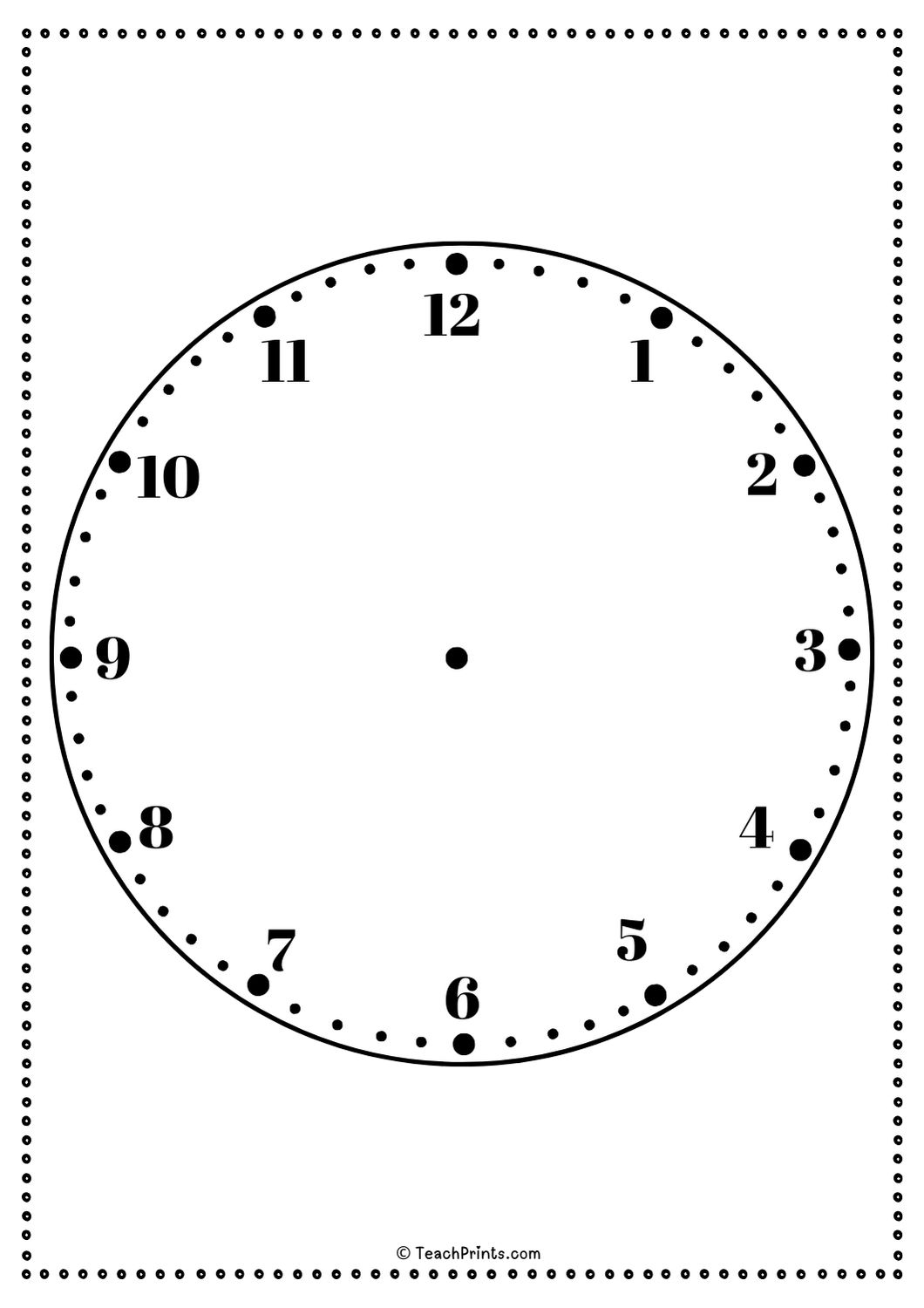 Free Printable Blank Clocks Template