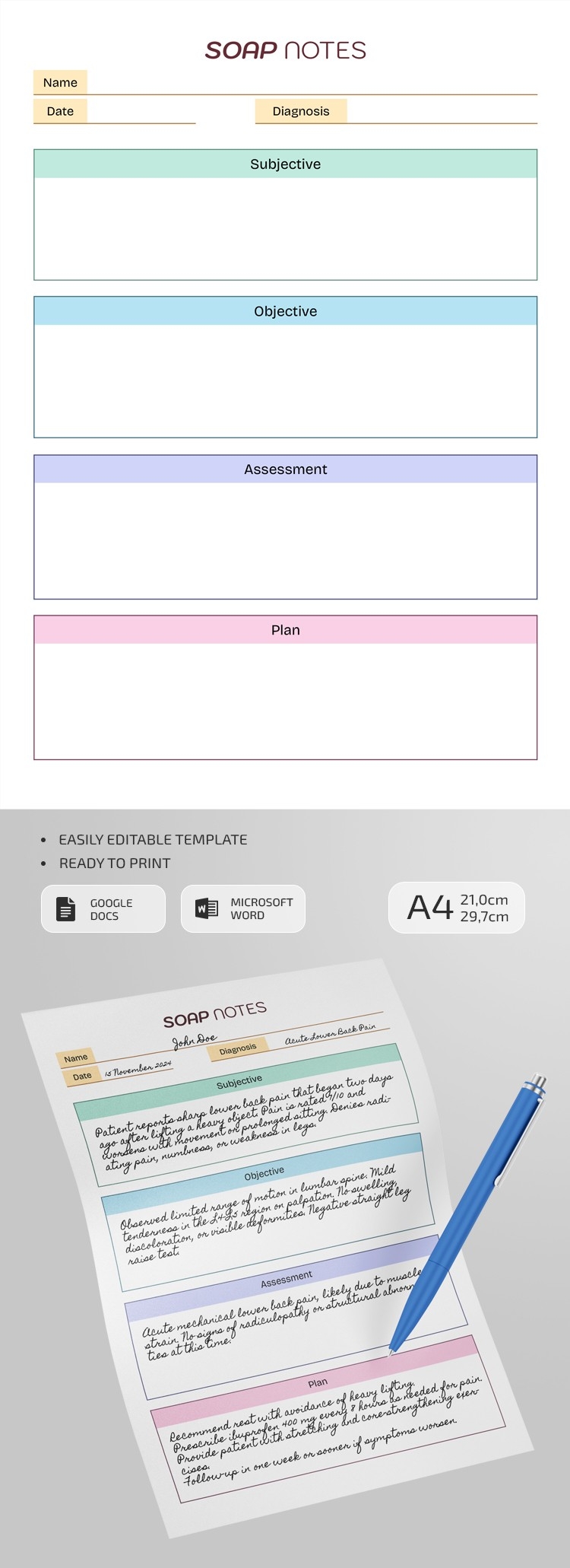 Tumblr Printable Blank Church Notes