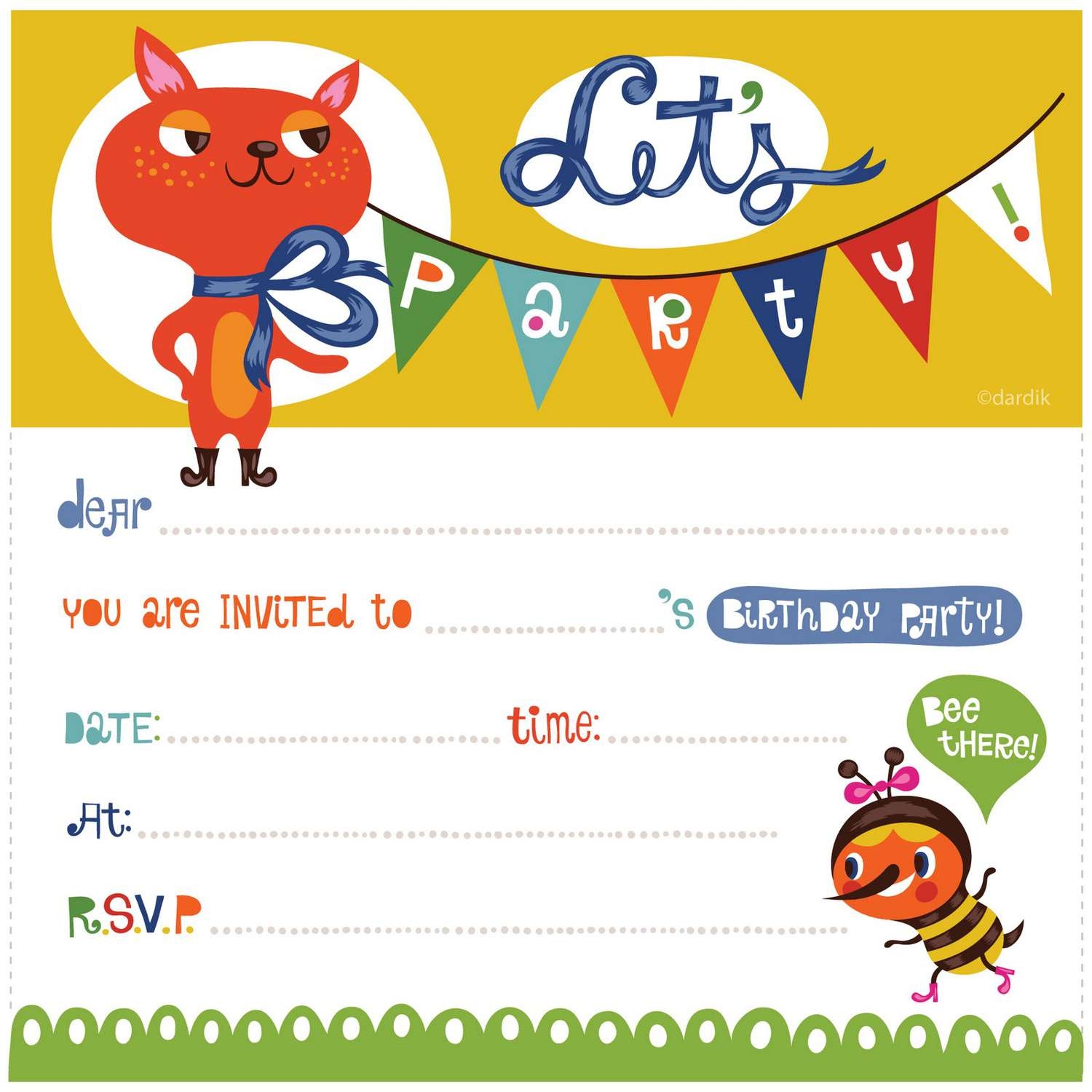 Blank Party Invitations Free Printable