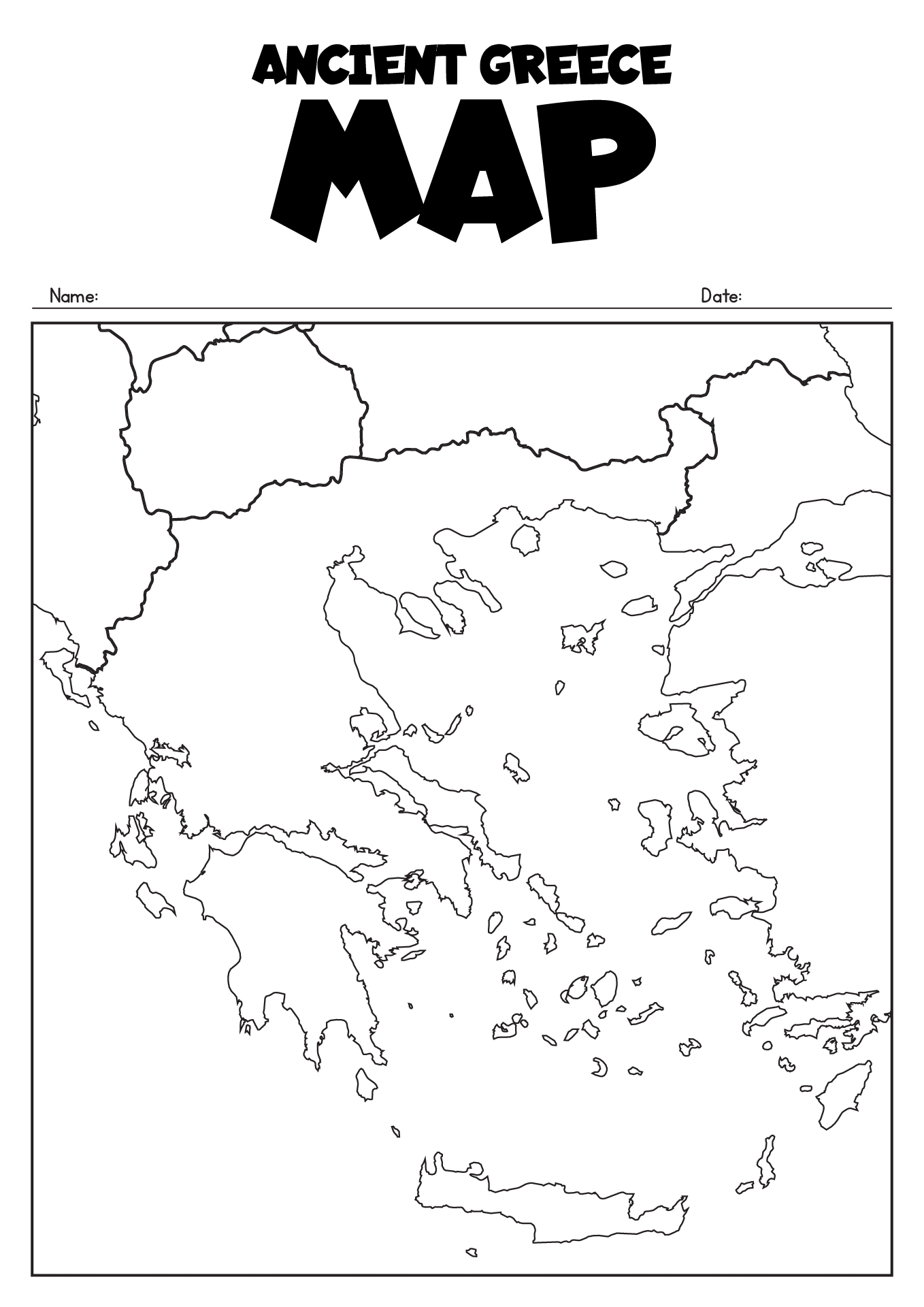 14 Blank Map Of Greece Worksheet Free PDF At Worksheeto