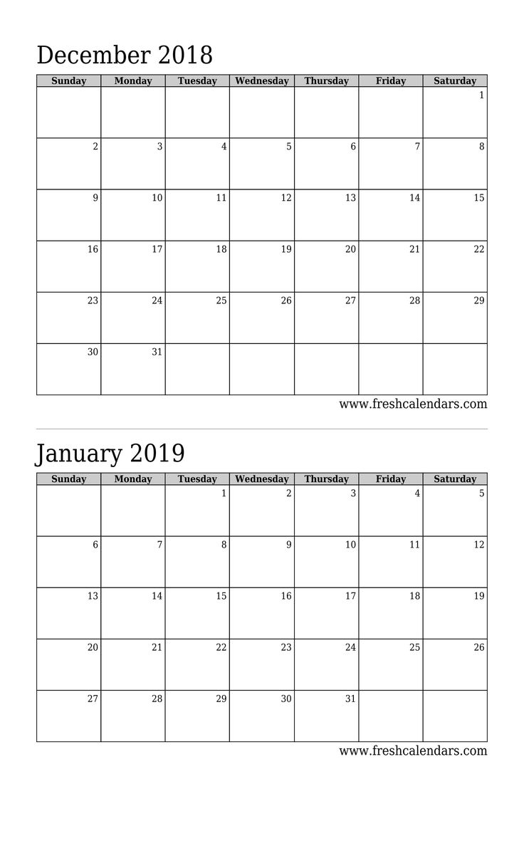 2 Month Blank Printable Schedule