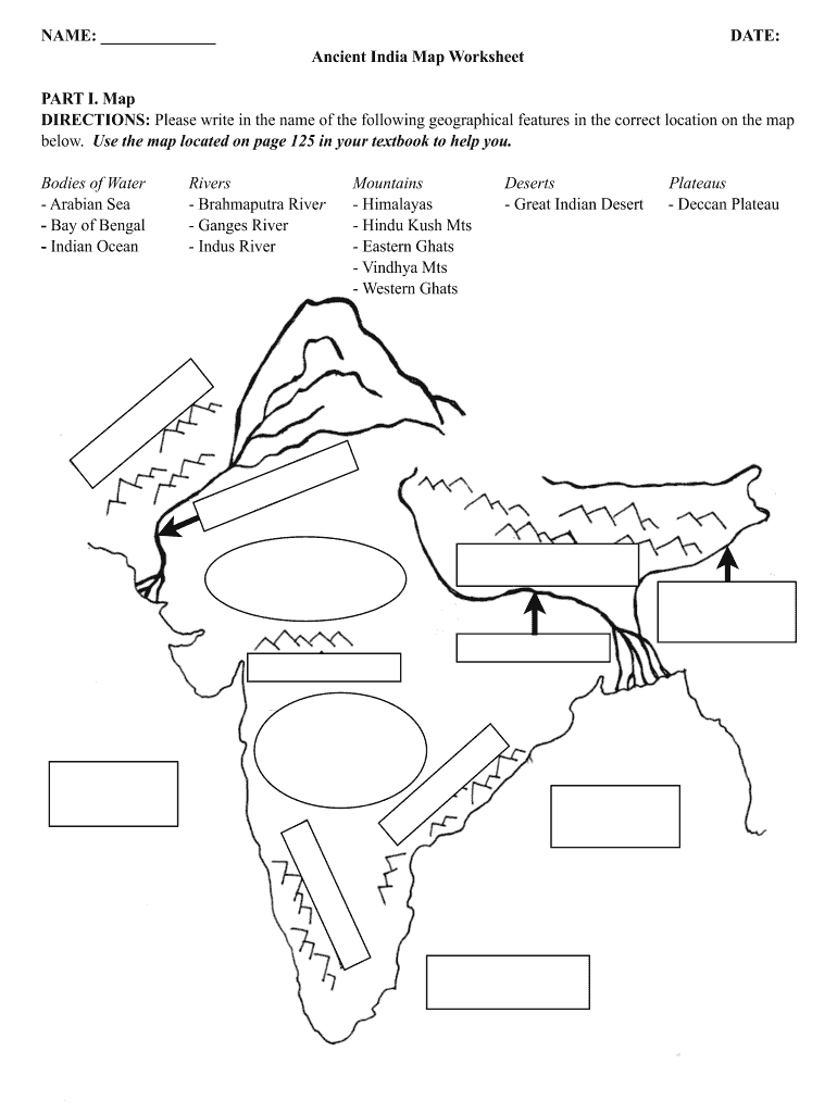 2011 Form Iredell Statesville School Ancient India Map Worksheet Fill Online Printable Fillable Blank PdfFiller