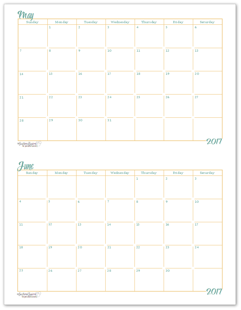 Blank Half Size Planner Printables