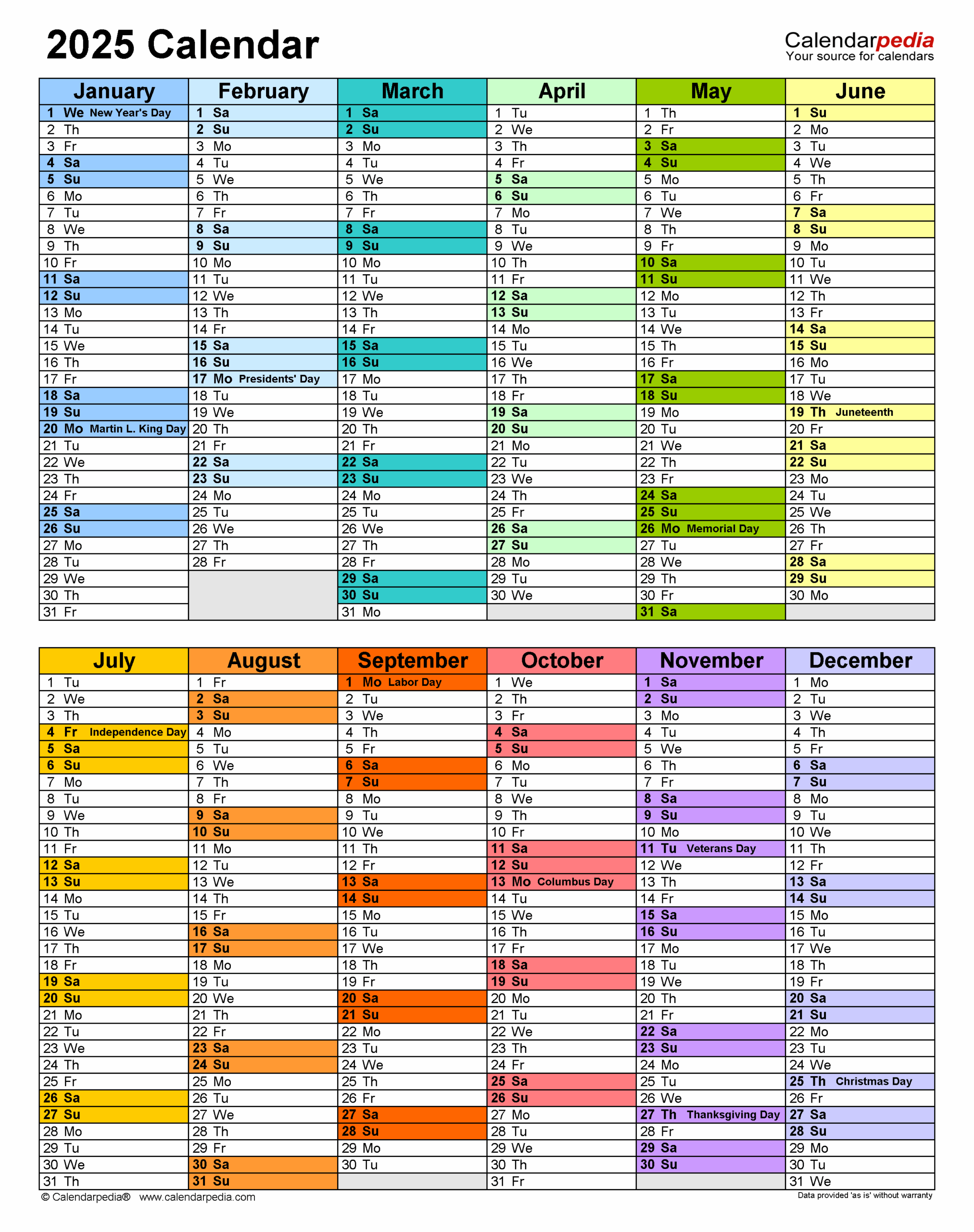 Blank Academic Calendar 2025/24