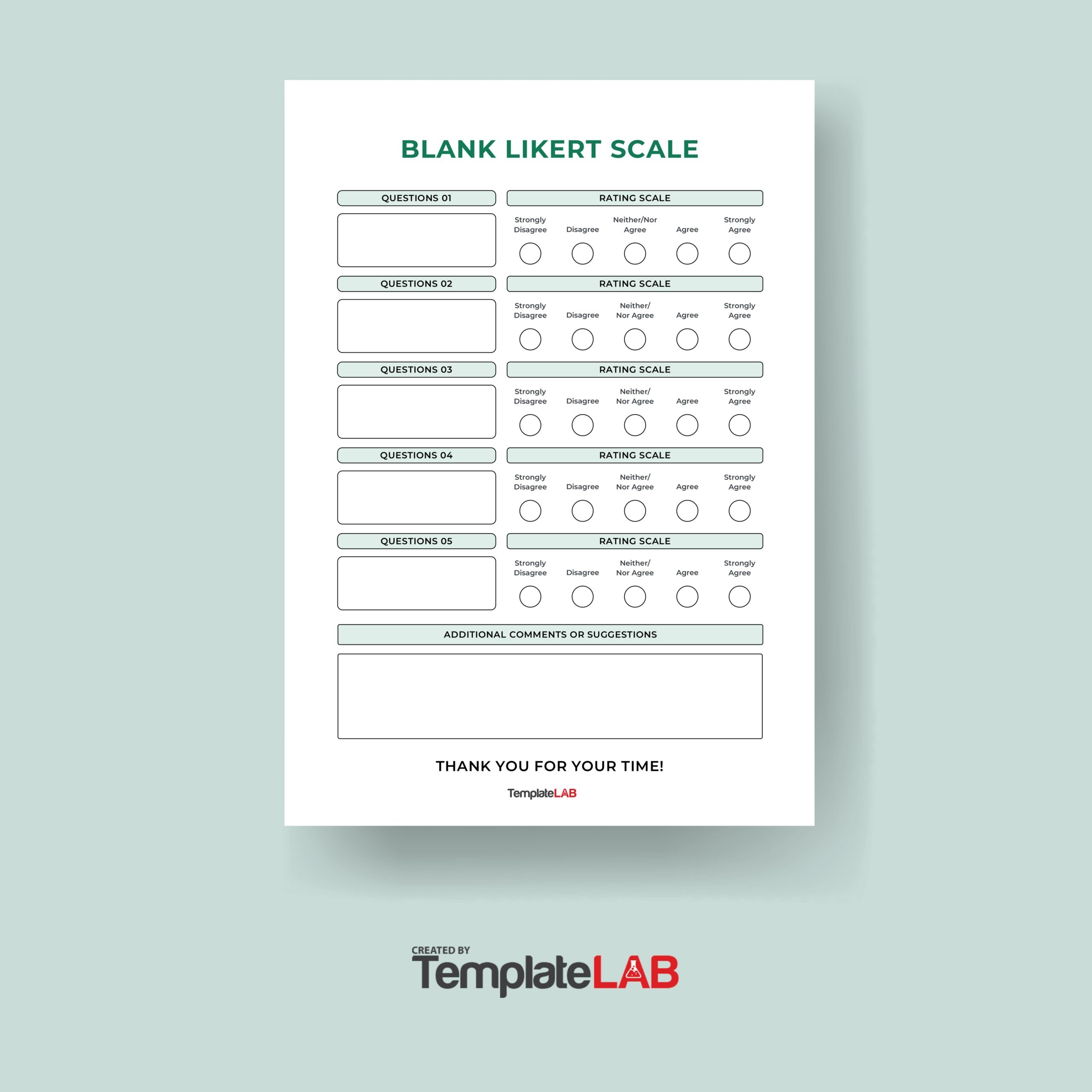 27 Free Likert Scale Templates Examples Word Excel PPT 