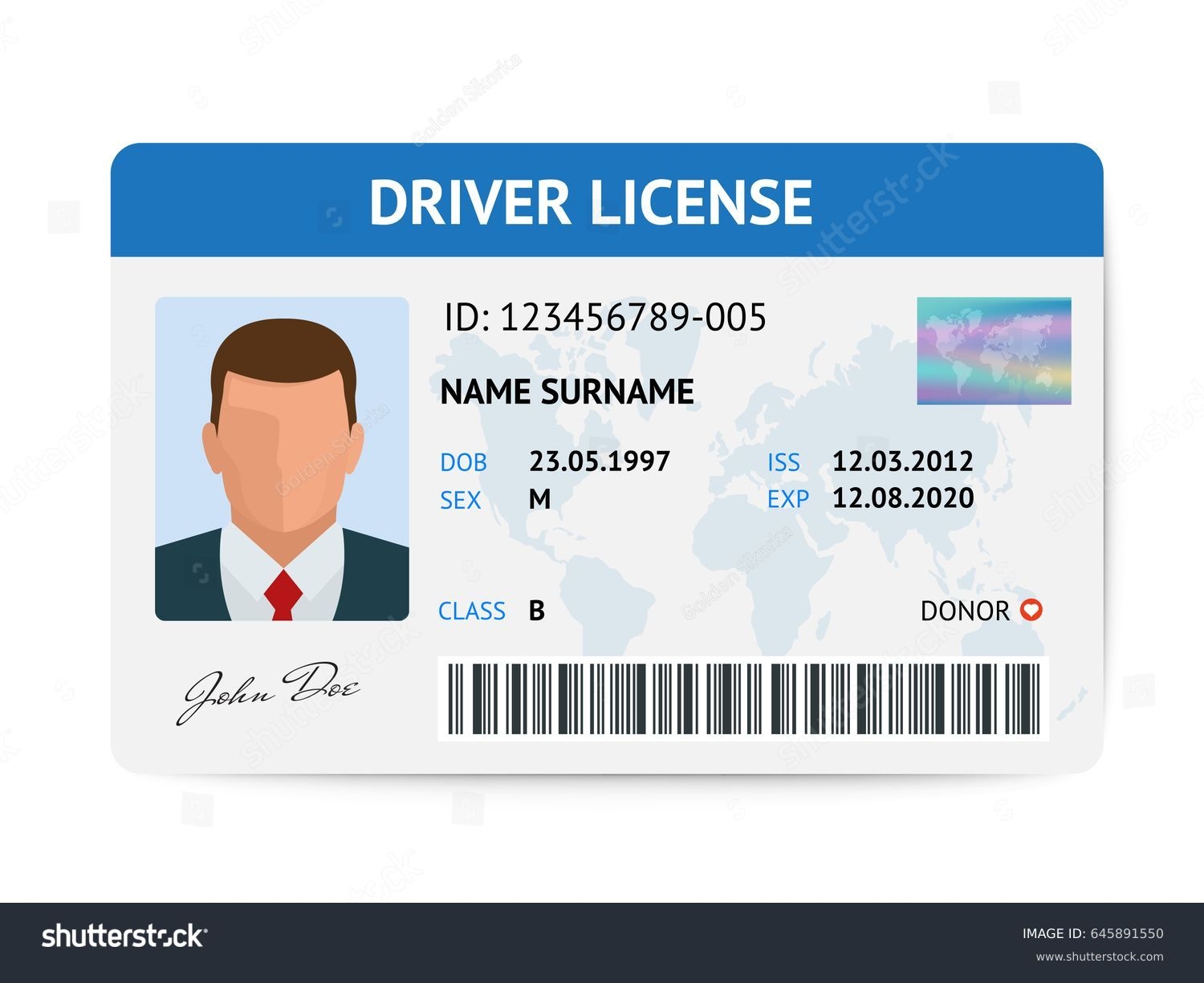 3 493 Drivers License Template Stock Vectors And Vector Art Shutterstock
