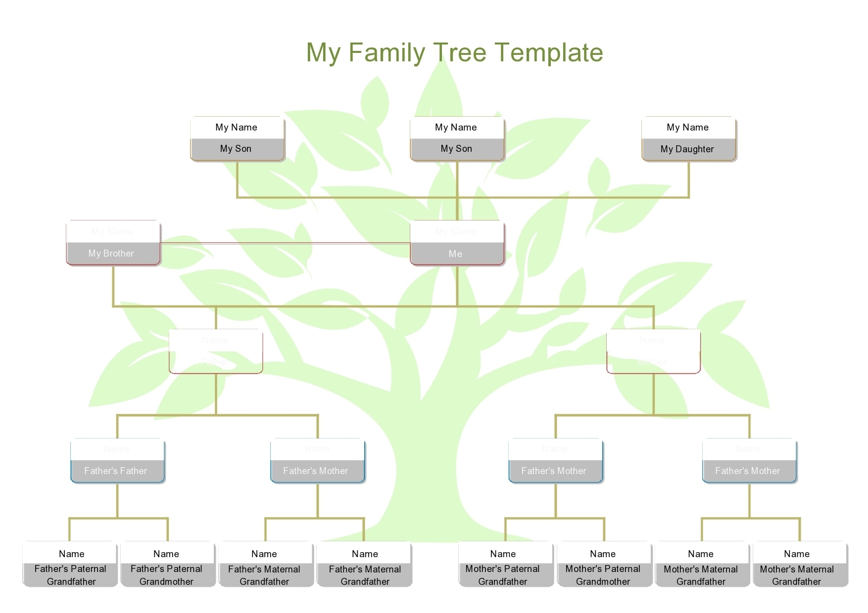 Free Printable Blank Family Tree