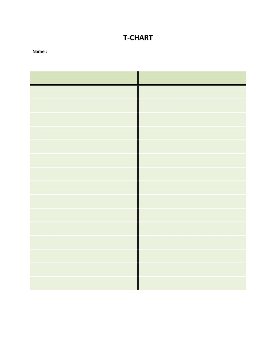 30 Printable T Chart Templates Examples TemplateArchive
