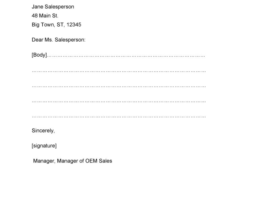 35 Formal Business Letter Format Templates Examples TemplateLab