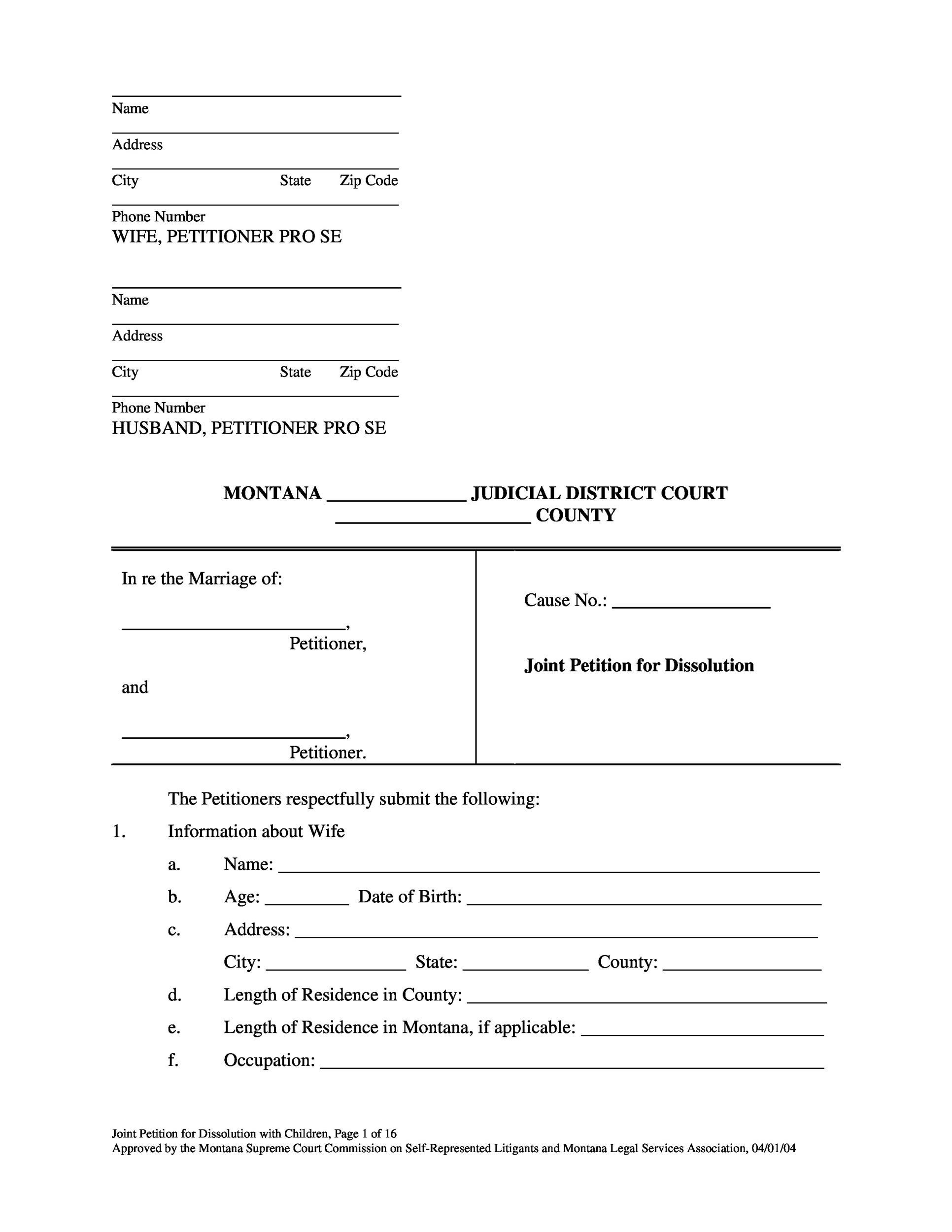 40 Free Divorce Papers Printable TemplateLab
