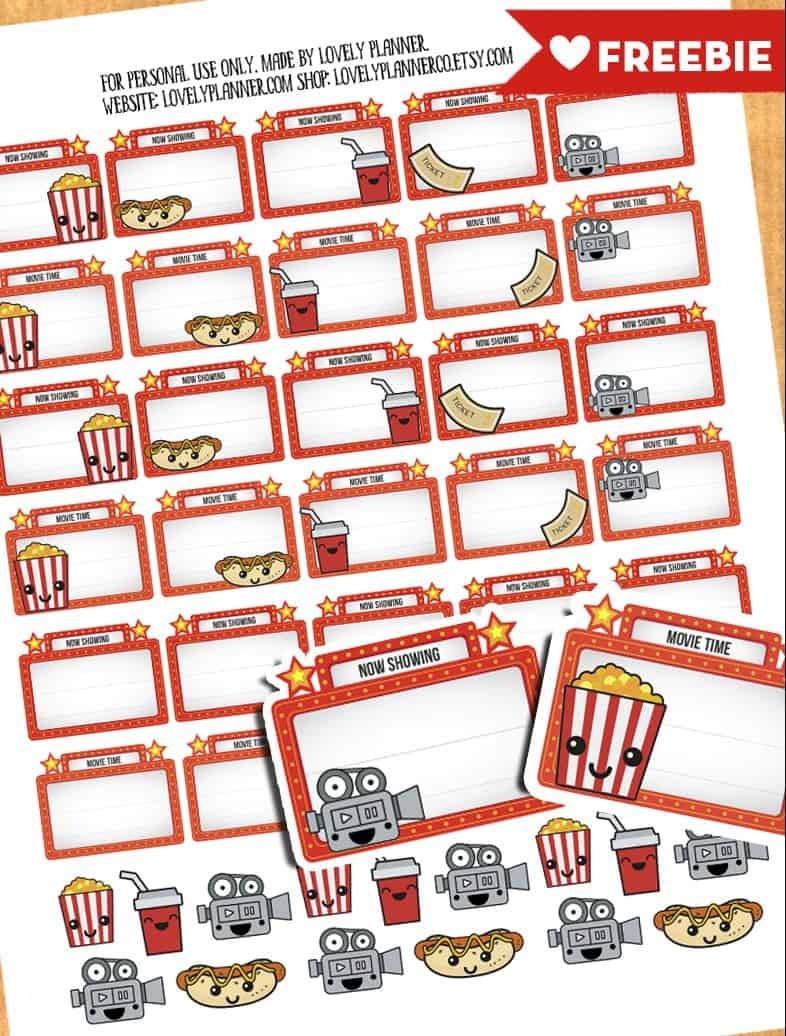 Hollywood Themed Blank Labels Printable