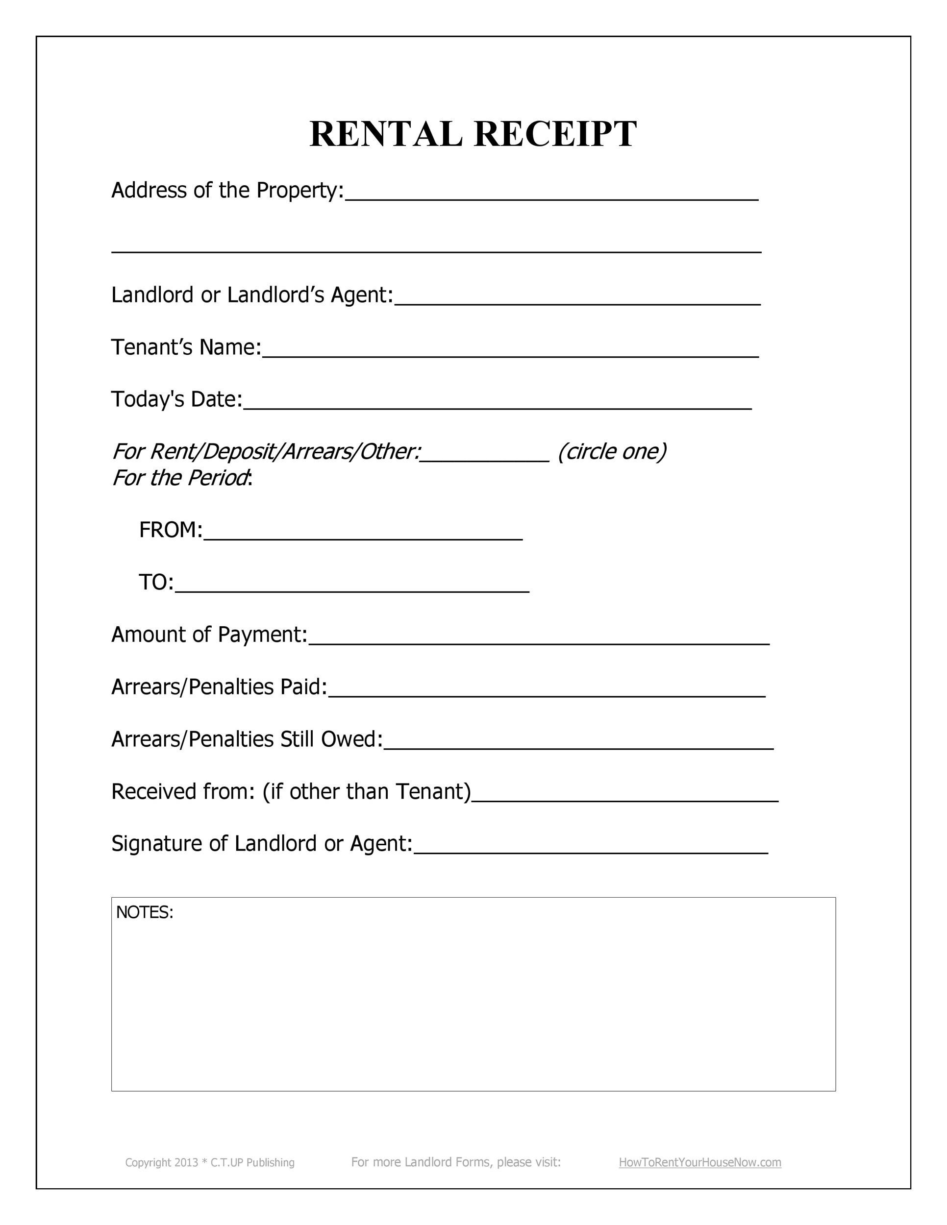 49 Printable Rent Receipts Free Templates TemplateLab