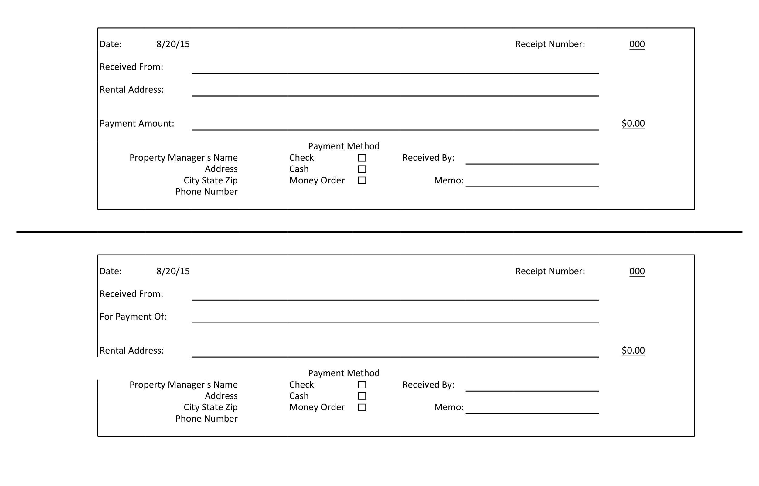 50 Free Receipt Templates Cash Sales Donation Taxi Worksheets Library