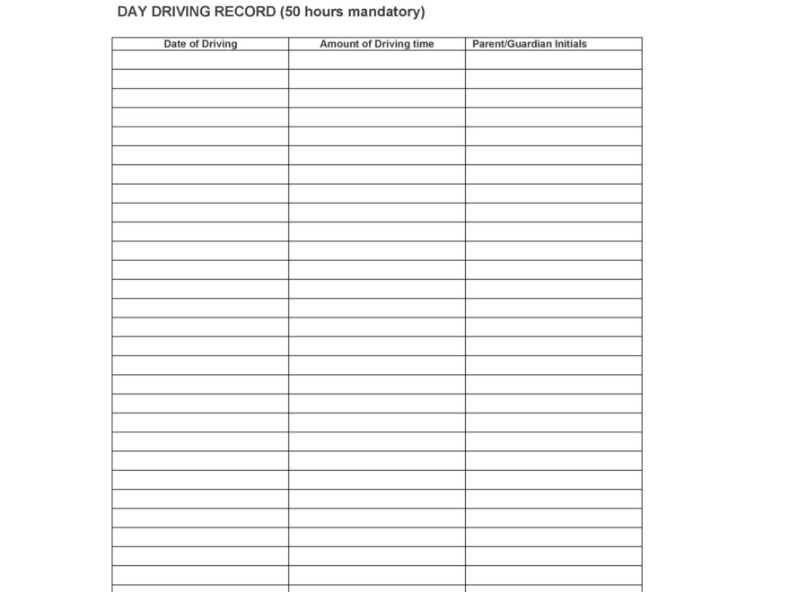 50 Printable Driver s Daily Log Books Templates Examples