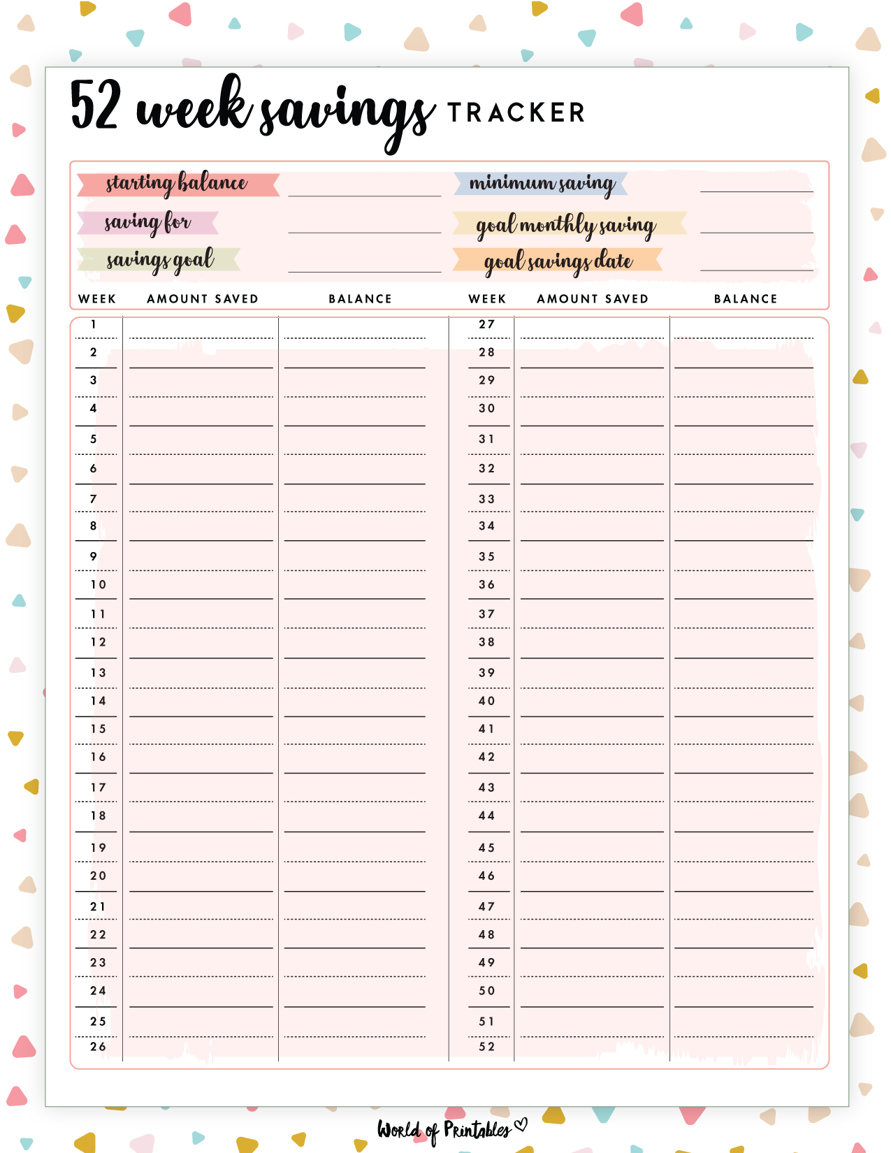 52 Week Money Challenge
