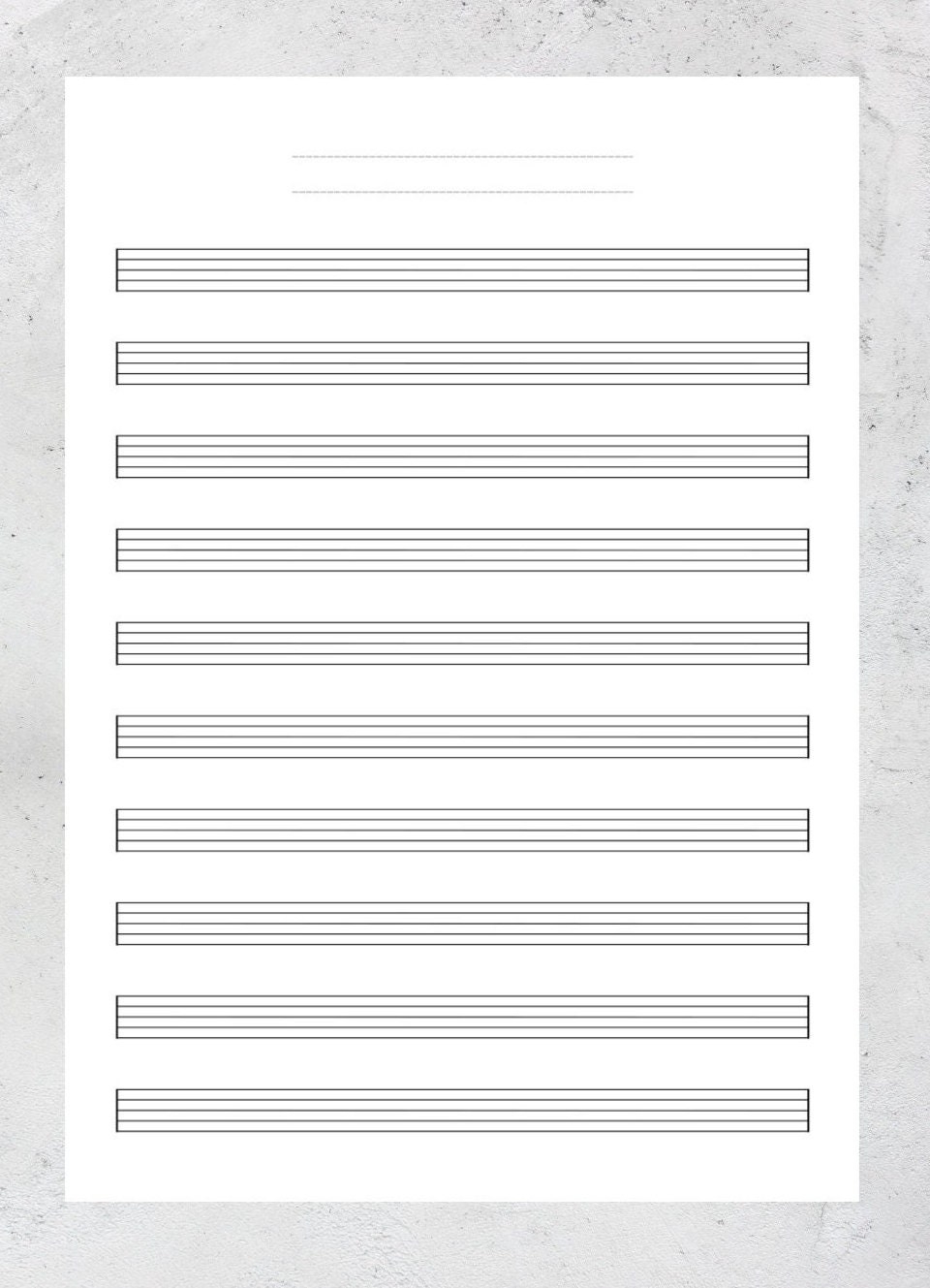 A4 Blank Sheet Music US Letter Printable Sheet Music Manuscript Paper Piano Staff Paper Blank Music Paper Etsy