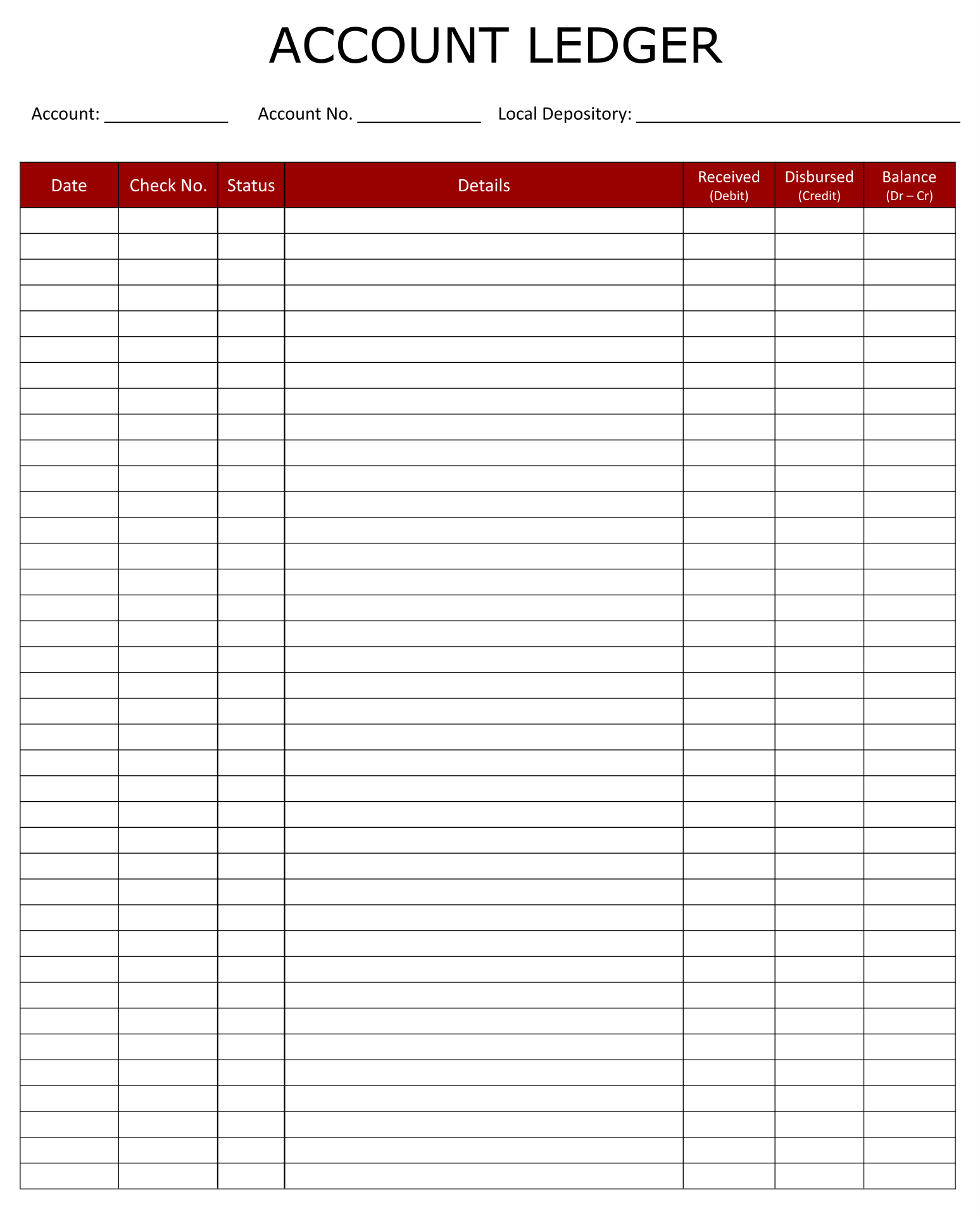 Accounting Ledger Template 10 Free PDF Printables Printablee