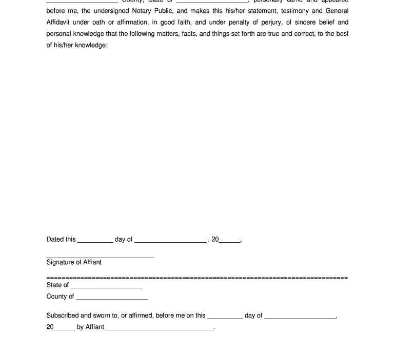 Affidavit Form Pdf Print Fill Online Printable Fillable Blank PdfFiller