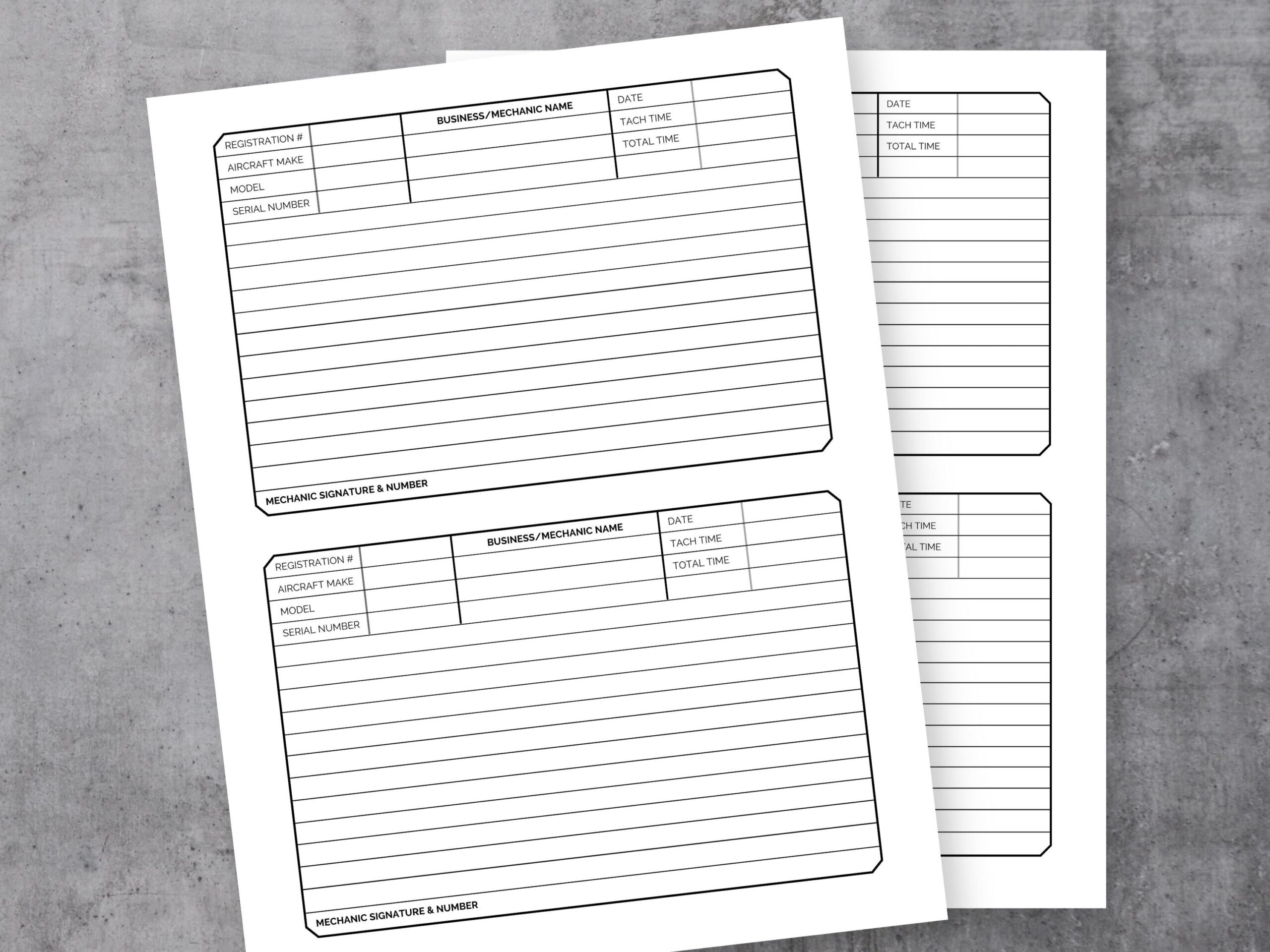Airframe Logbook Printable Pages Aircraft Logbook Page Airframe Printable Page Aircraft Maintenance Logbook Page Aircraft Logbook Binder Etsy
