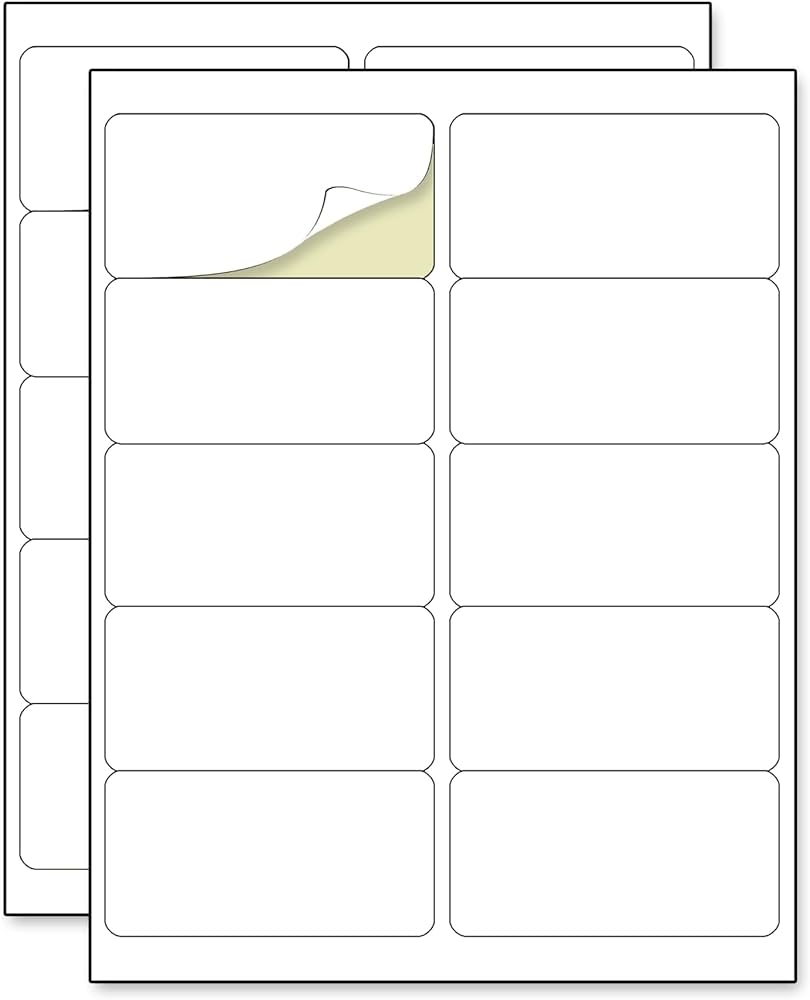Amazon 40 Sheets 2 X 4 Printable Labels Stickers Mailing Address Labels For Laser Inkjet Printers Office Products