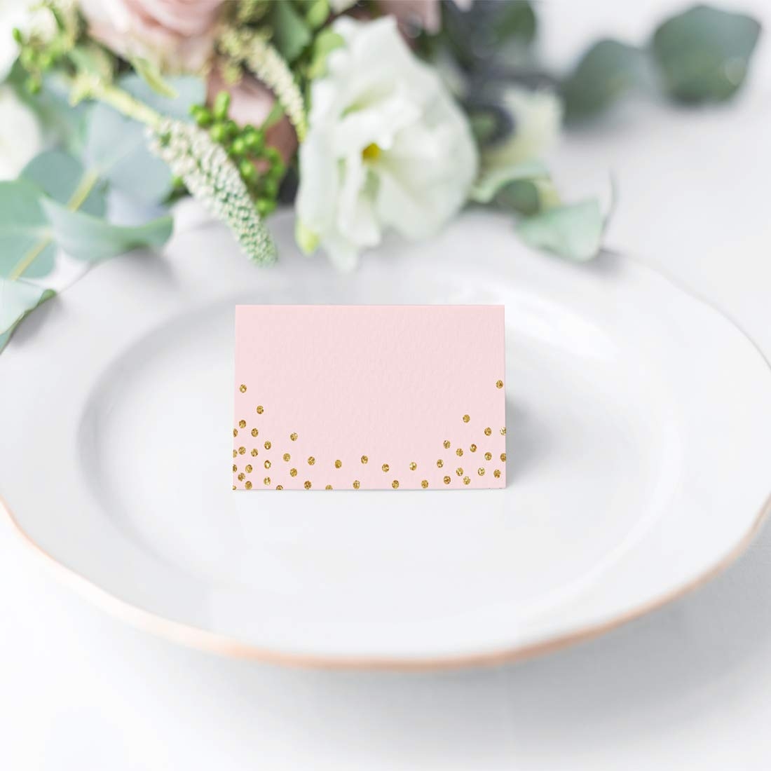 Blank Table Cards Printable Blush