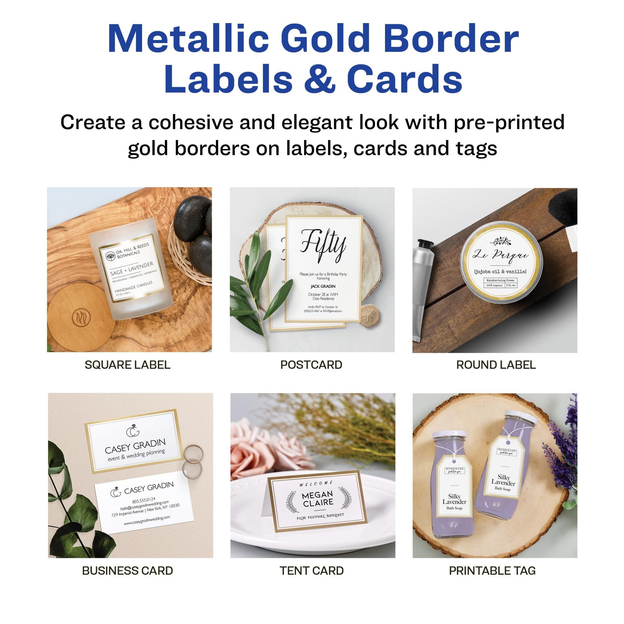 Avery Blank Metallic Printable Seals