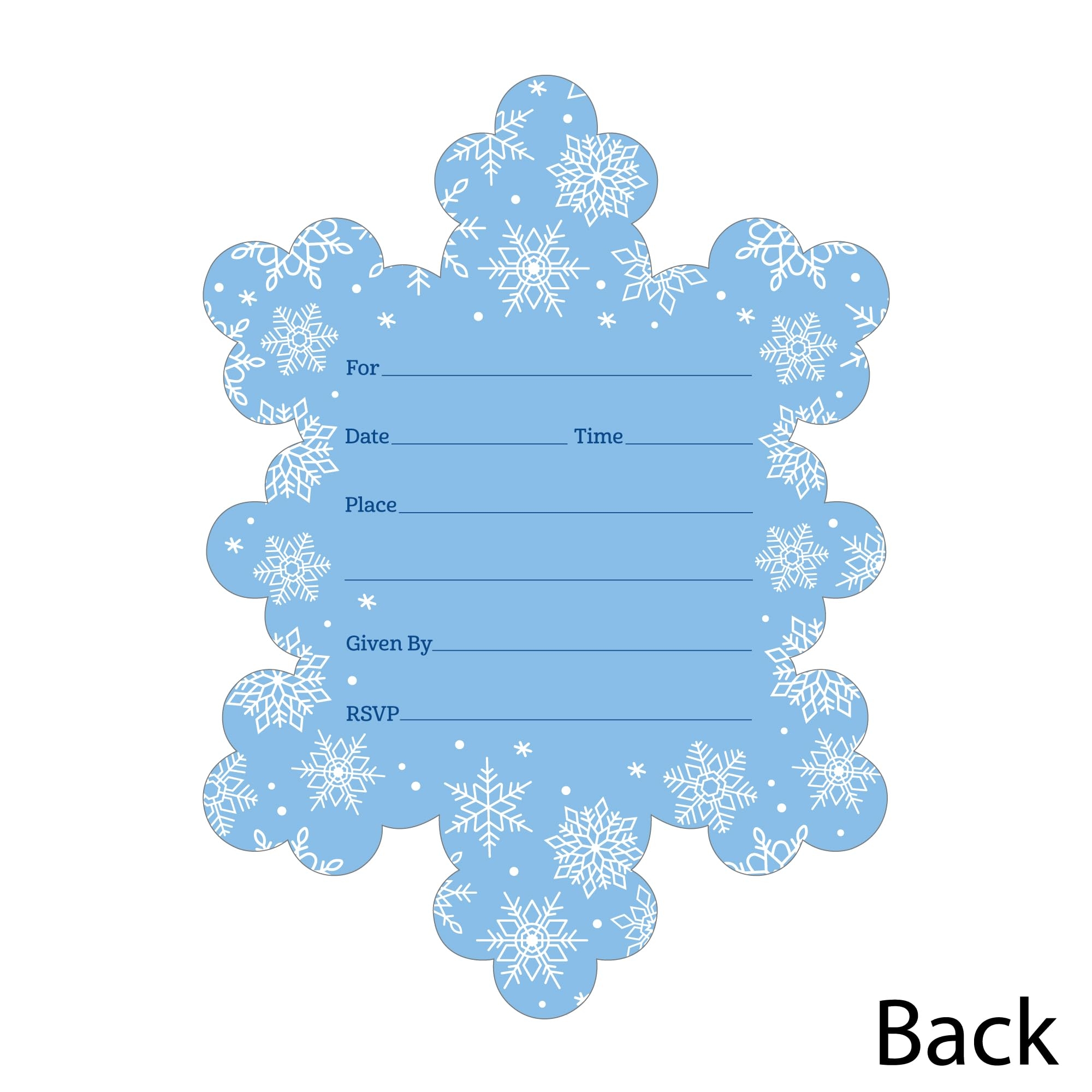 Amazon Big Dot Of Happiness Blue Snowflakes Shaped Fill In Invitations Winter Holiday Party Invitation Cards With Envelopes Set Of 12 Home Kitchen