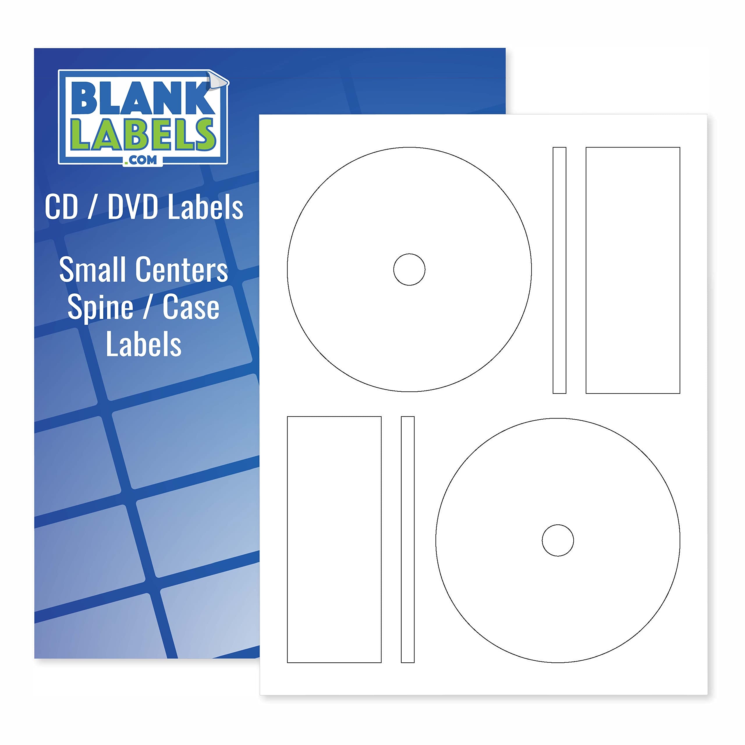 Amazon Blank Labels CD DVD Labels Memorex Full Face Compatible Small Center Style Permanent White Matte Inkjet And Laser Guaranteed Easy To Peel Made In USA 10