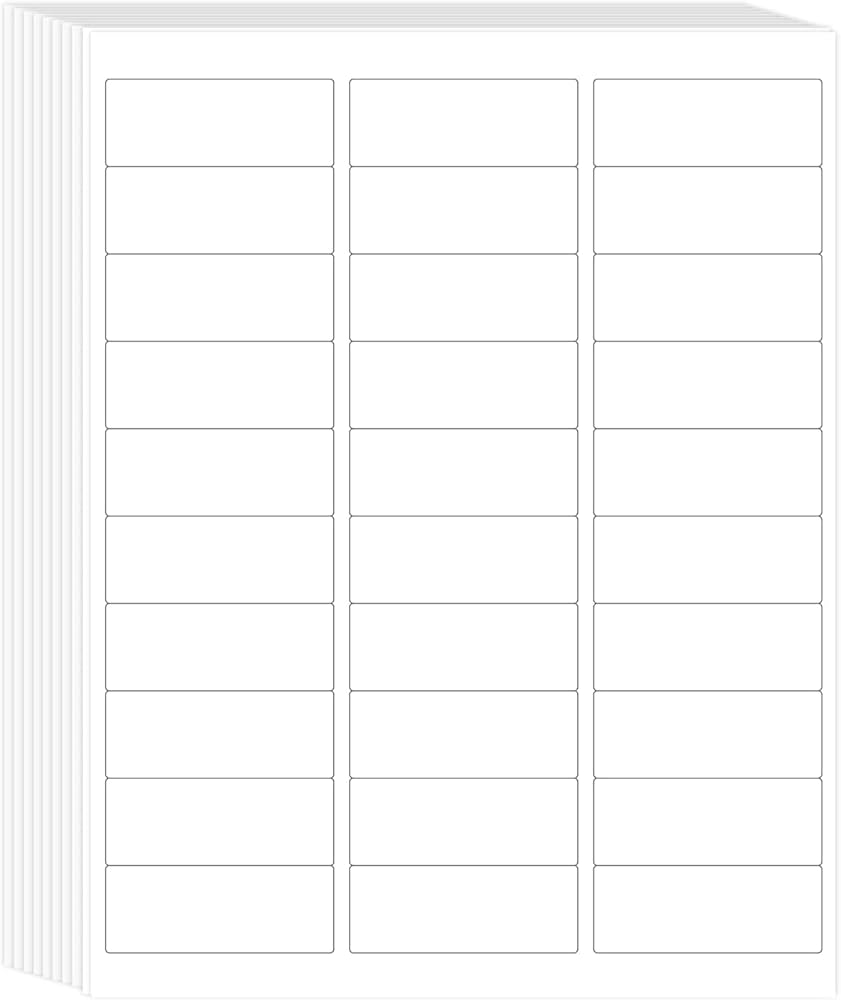 Amazon L Liked 100 Sheets Printable Address Labels 1 X 2 5 8 30 Labels Per Sheet Mailing Labels For Envelopes Office Products