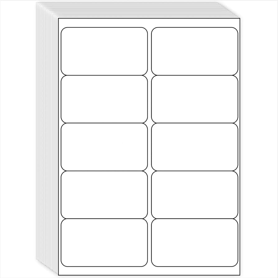Amazon MPRT 2 X 4 Shipping Address Labels 500 Label Stickers Paper For Laser Inkjet Printer 10 Per Page Printable Mailing Labels Matte 50 Sheets Office Products