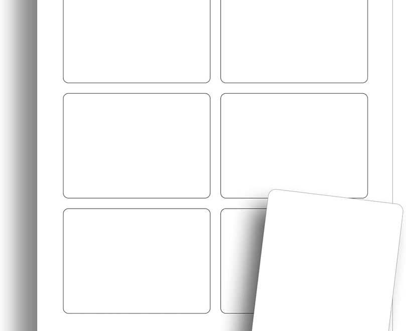 Amazon White Printable Playing Card Paper Blank Playing Cards For Inkjet Laser Printers Heavyweight 80lb Cover 20 Sheets 120 Blank Playing Cards