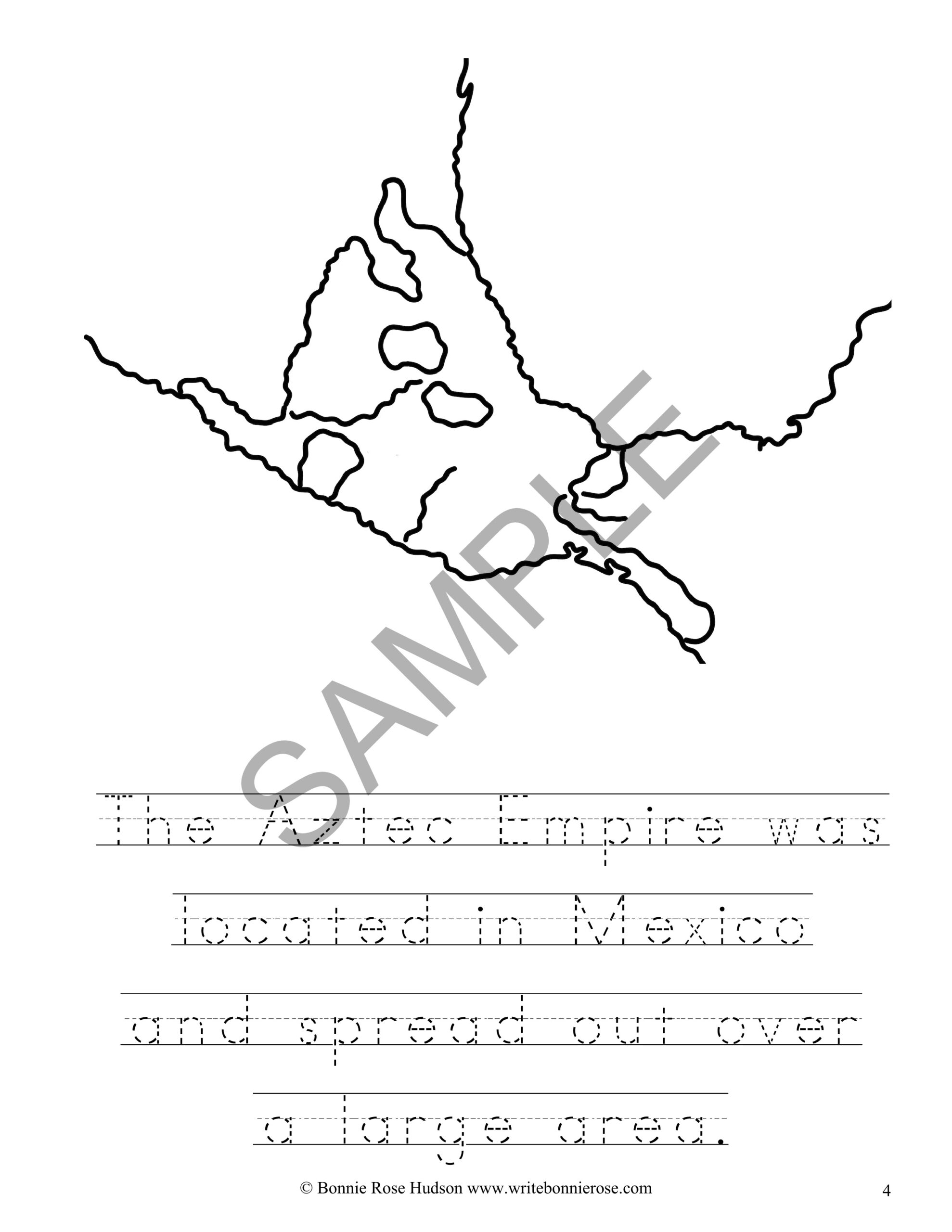 Ancient History Coloring Book Aztec Level B Made By Teachers
