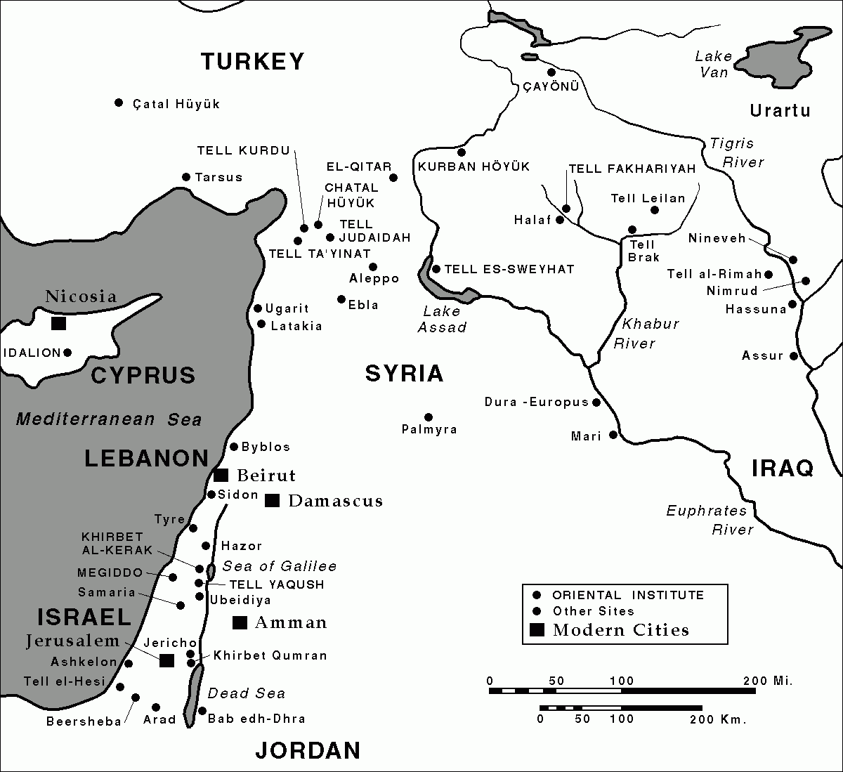 Ancient Levant Map Blank Printable