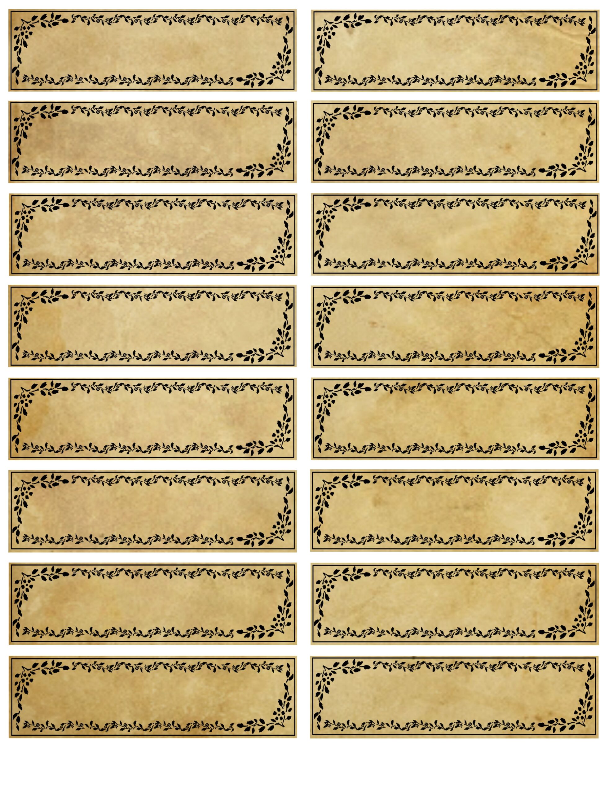 Antique Images Free Printable Collage Sheet Apothecary Small Blank Labels 4 X 1 