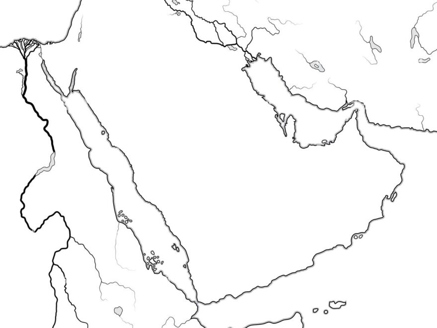 Arabian Peninsula Map Cut Out Stock Images Pictures Alamy