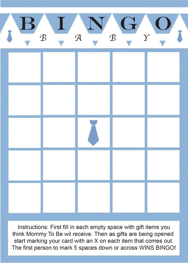 Blank Baby Shower Bingo Printable