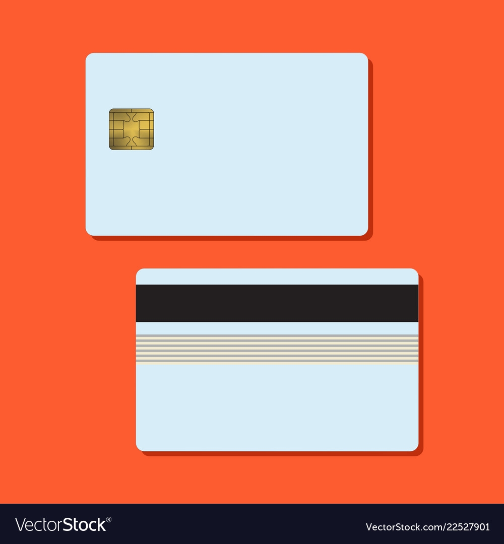 Bank Credit Card Mockup Blank Template Royalty Free Vector