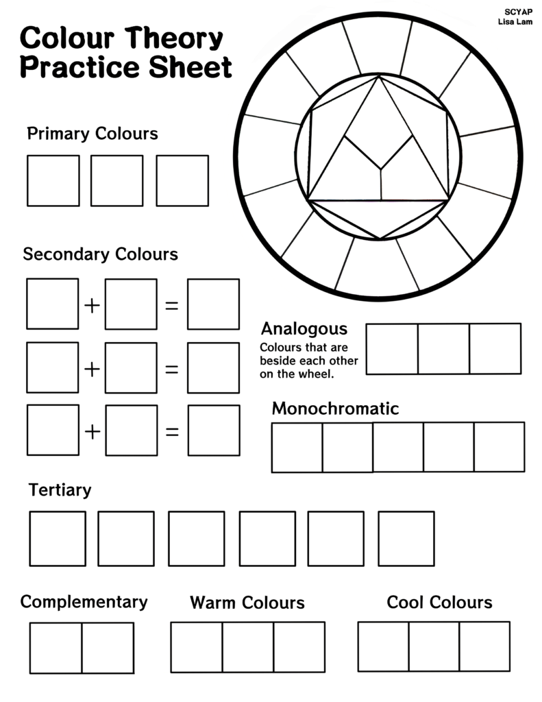 Basic Color Theory Printable SCYAP Worksheets Library
