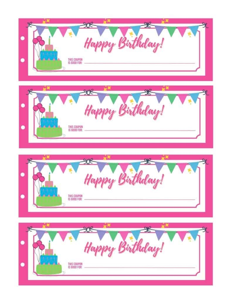 Birthday Gift Coupons Free Printables Add A Little Adventure
