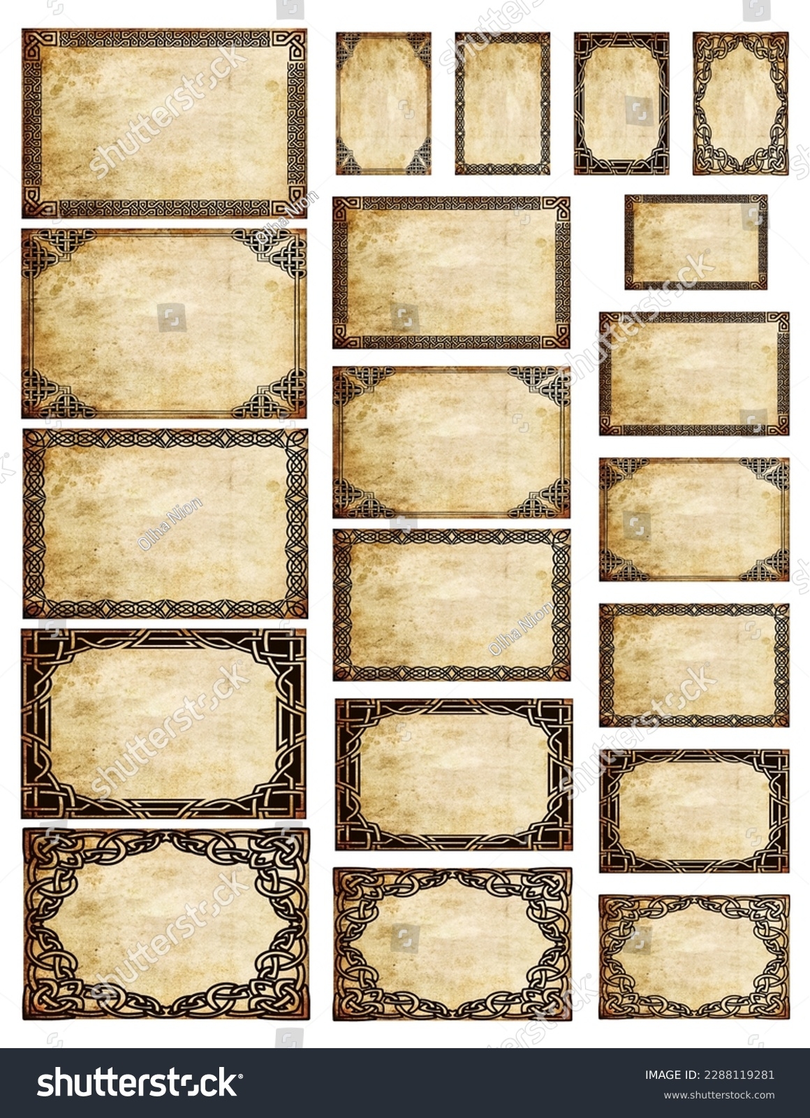 Blank Celtic Apothecary Labels Set Printable Stock Illustration 2288119281 Shutterstock