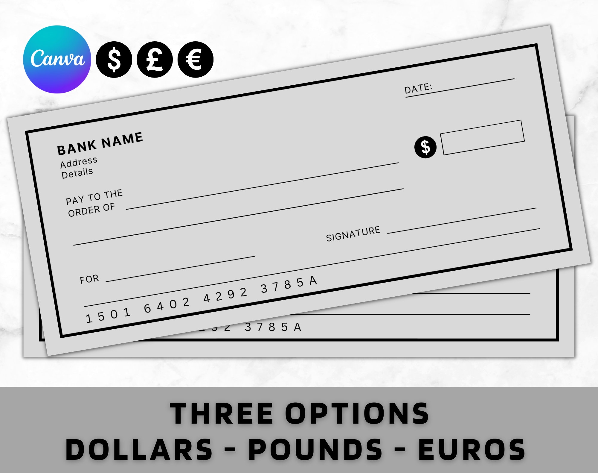 Printable Blank Checks For Students