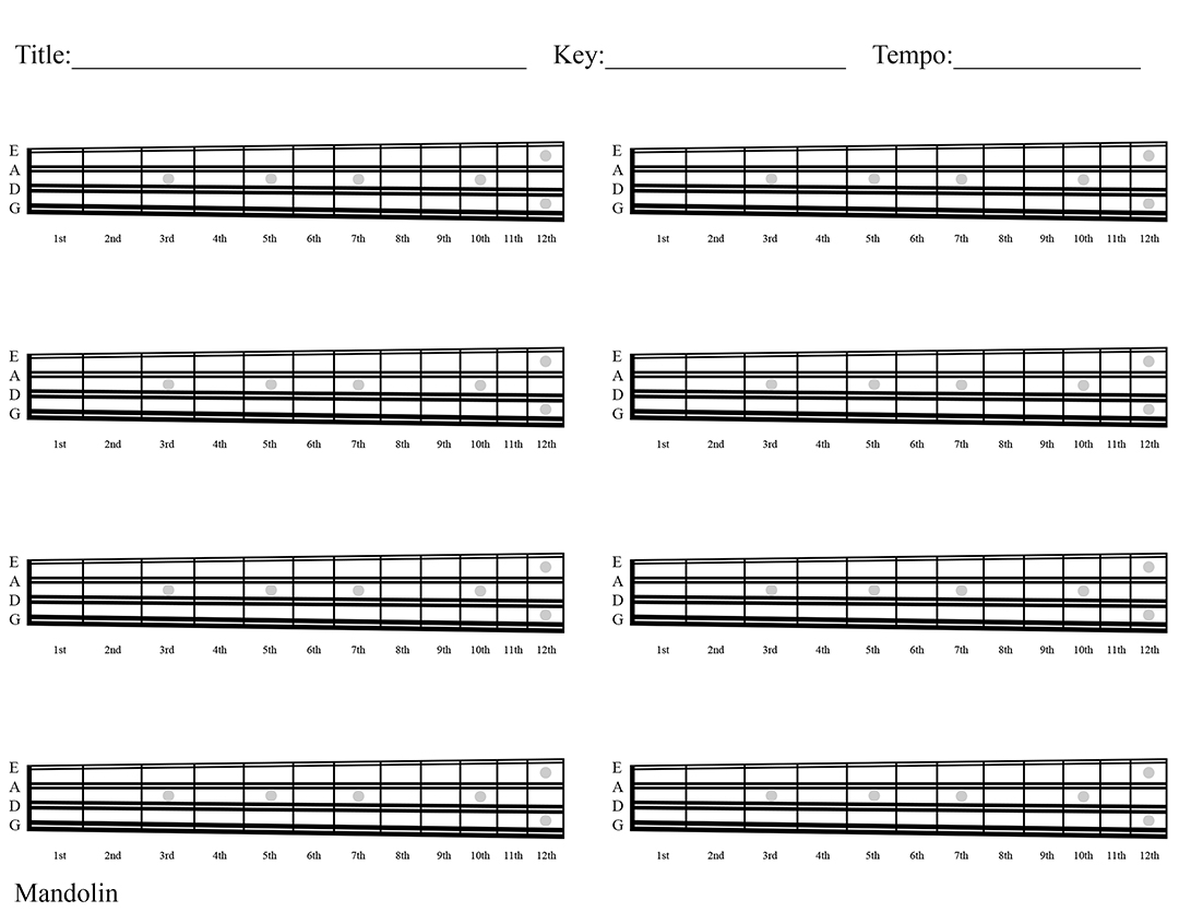 Piano Chord Blank Diagrams Printable