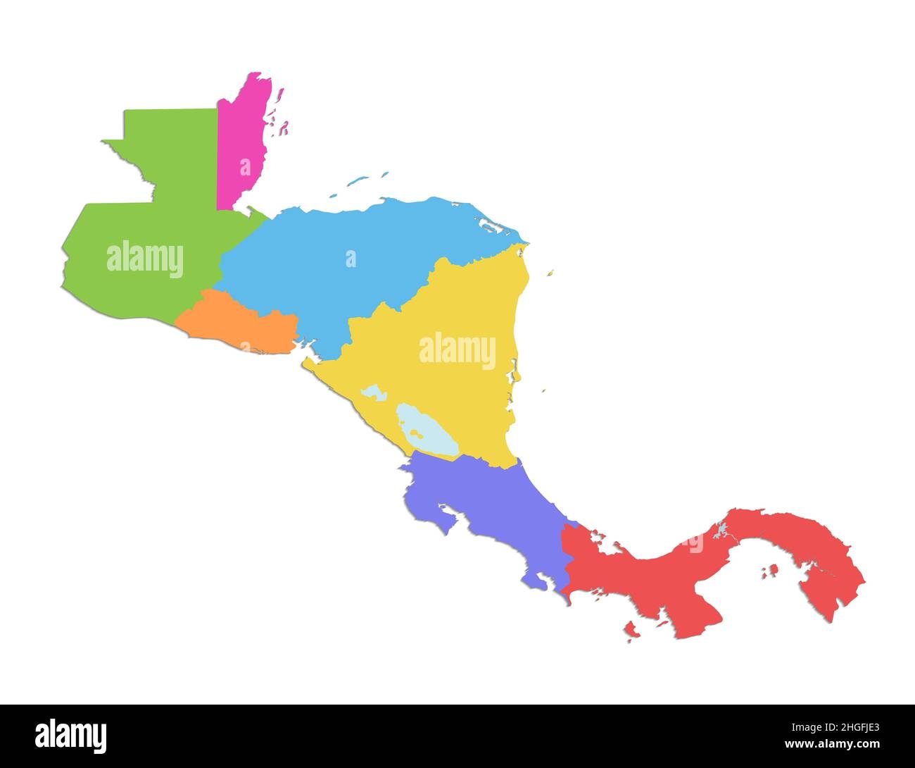 Blank Map Central America Printable