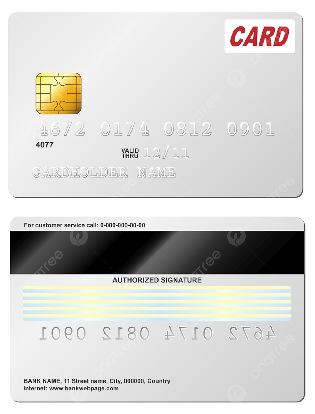 Blank Credit Card Vector Template Template Download On Pngtree