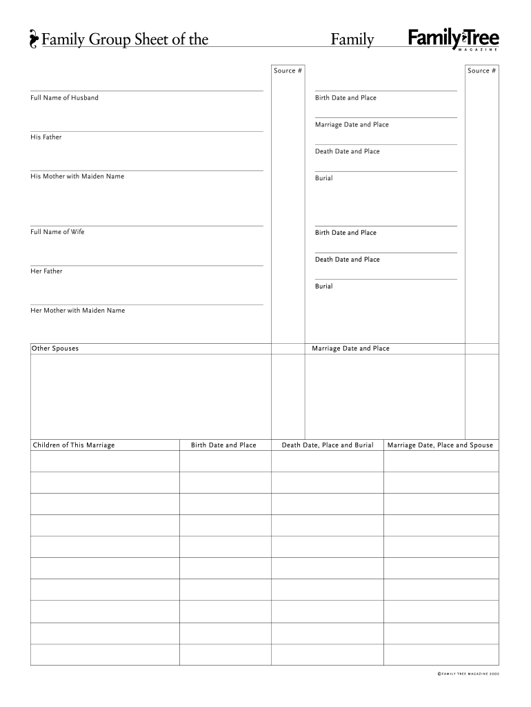 Blank Family Tree Template Fill Online Printable Fillable Blank PdfFiller