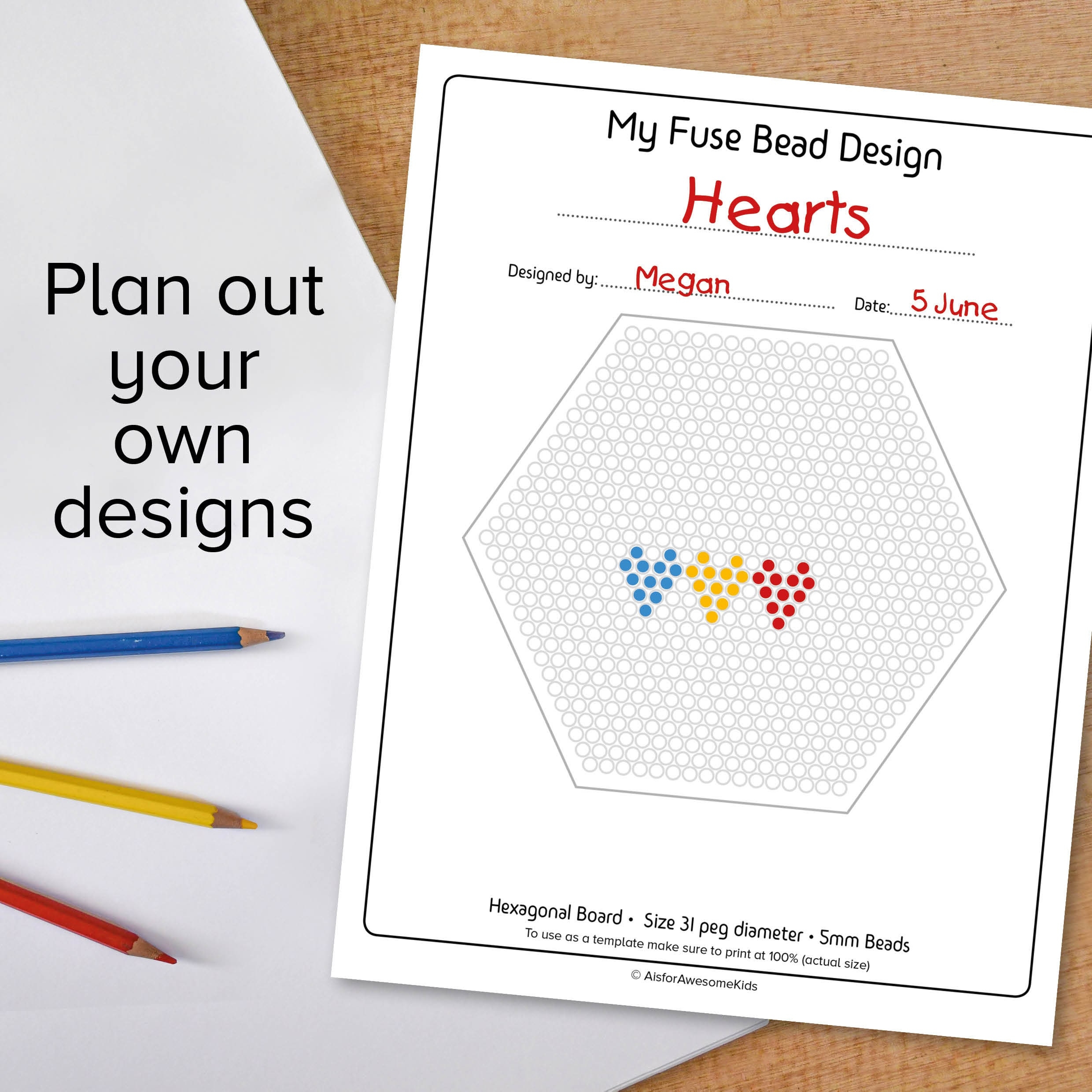 Blank Fuse Bead Template Design Your Own Pixel Art Square Hexagon Pegboards For Hama Perler Create Cross Stitch Craft Pattern Printable Etsy