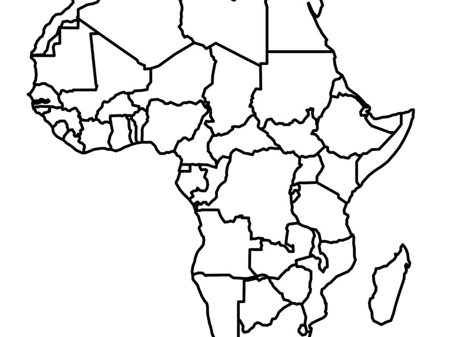 Blank Map Of Africa With Country Outlines GIS Geography