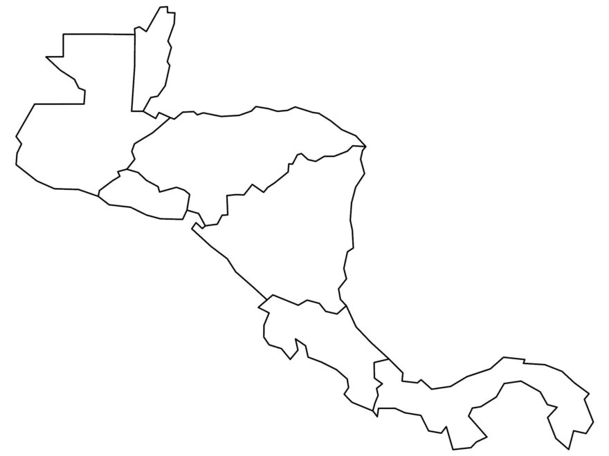 Blank Map Of Central America GIS Geography