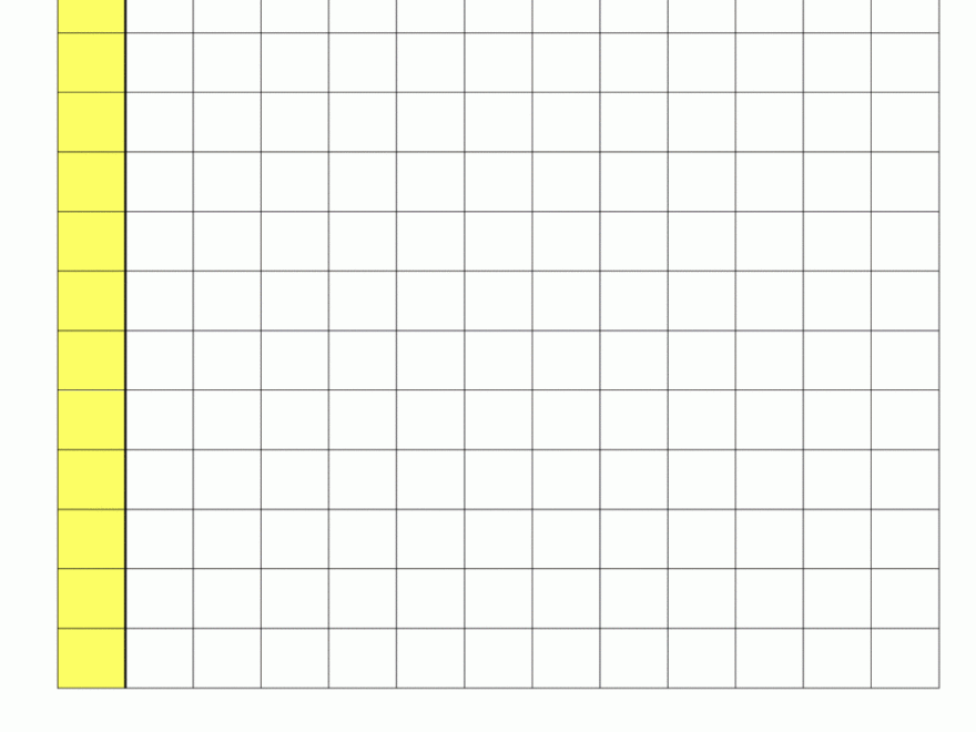 Blank Multiplication Charts Up To 12x12